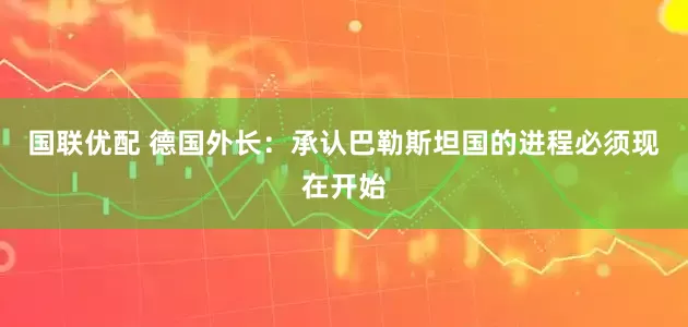 国联优配 德国外长：承认巴勒斯坦国的进程必须现在开始